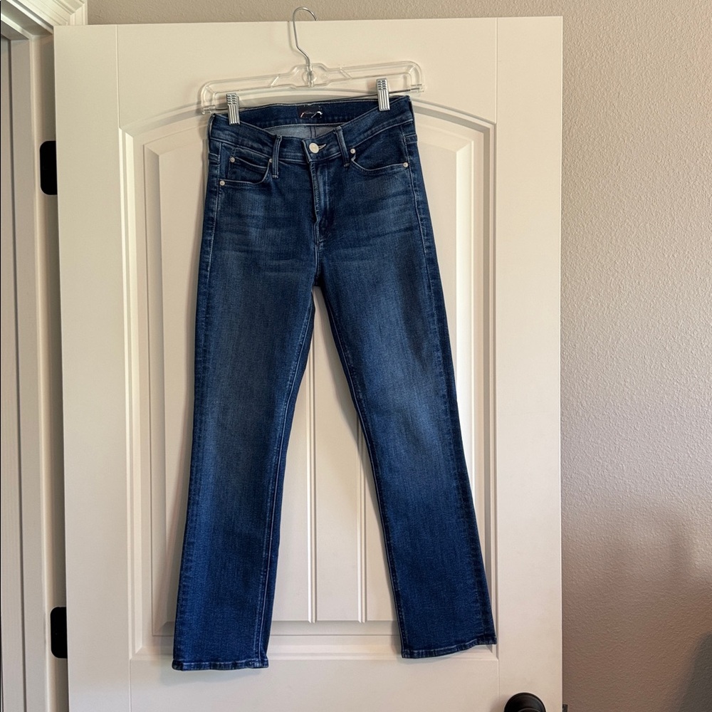 MOTHER petite mid rise Dazzler ankle jeans color Nothing between Us